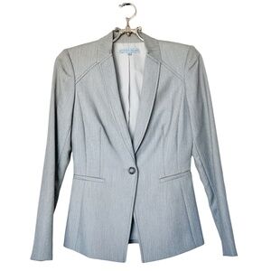 Antonio Melani Gray Single Button Fitted Blazer Size 0